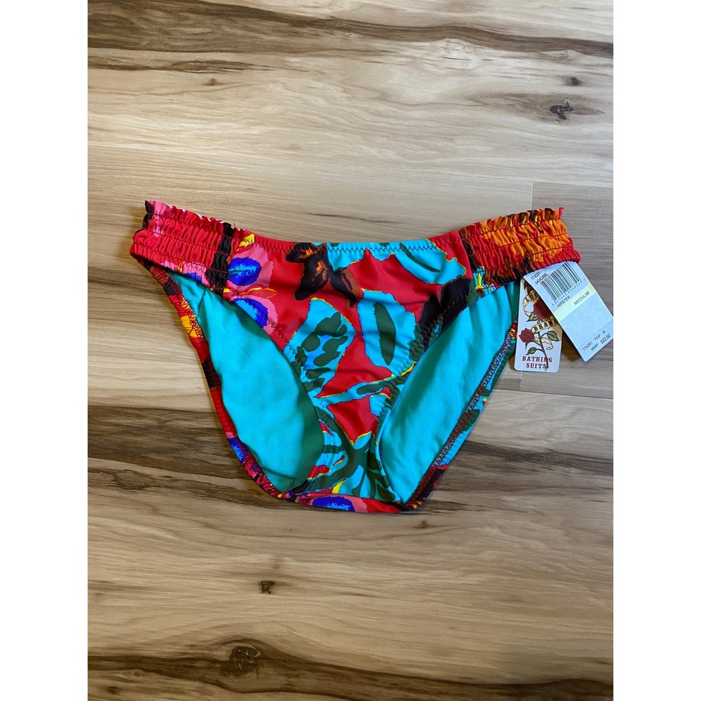 Lucky Brand Hipster Bikini Bottom Floral Multicolor Swim Medium 174281 NEW